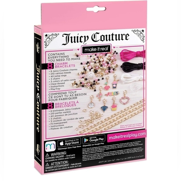 💗🔹️Juicy Couture🔹️ friendship bracelet set DIY charm bracelet making kit ✨️💎 - Picture 2 of 8